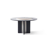 Table à manger de luxe pour hôtel moderne avec plateau en ardoise naturelle blanche pour restaurant, ensemble table et chaises