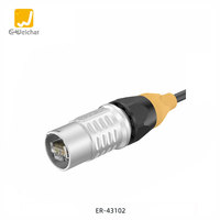 Connecteur étanche ER-RJ45 CAT5E professionnel IP67 mâle/femelle monté sur panneau frontal avec câble Ethernet