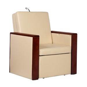 Silla de Oficina Plegable Reclinable Jiarunde con Reposabrazos de Madera, Color Negro Beige, para Oficinas, Hoteles, Escuelas y Agencias Gubernamentales - Product Image 5