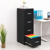 Archivador de Acero con Estructura KD, Fácil de Montar, con Cerradura, Gabinete de Almacenamiento Metálico para Oficina
