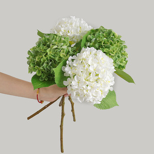 Bouquet d'hortensias artificiels Haiyi, fleurs en soie imprimées en 3D pour décoration de mariage et de maison - Product Image 3