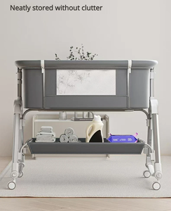 Berceau portable pliable réglable en hauteur pour nouveau-nés et tout-petits, <span class=keywords><strong>lit</strong></span> de bébé, <span class=keywords><strong>lit</strong></span> de voyage portable avec moustiquaire - Product Image 3