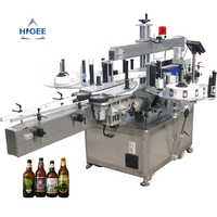 Étiqueteuse automatique double face étiqueteuse de bouteilles supérieure et inférieure applicateur d'étiquetage 2 côtés