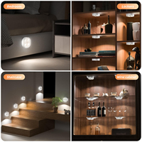 Éclairage de placard moderne à détecteur de mouvement LED sans fil rechargeable, installation magnétique, 3 températures de couleur