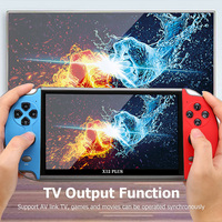 Console de jeu rétro portable X12 Plus, écran haute définition de 7,1 pouces, plus de 10 000 jeux classiques intégrés, lecteur vidéo portable