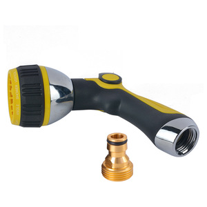 Pistolet à eau de jardin Huabangshi en métal, 10 fonctions de pulvérisation, jets variables pour le lavage de voitures et l'arrosage des plantes - Product Image 1