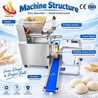 Petite machine à diviser et à arrondir la pâte entièrement automatique, 30 pièces/minute, précision 1g, convoyeur à alimentation automatique pour boulangerie/pizzeria