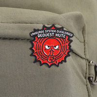 Broche en émail souple « Système Linguistique Surchargé » avec slogan amusant et discret, en alliage de zinc, pour sac à dos, veste, chapeau, revers et décoration