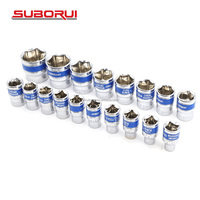 SUBORUI Juego de Herramientas Manuales OEM de 24 Piezas para Reparación de Automóviles, Juego de Llaves de Tubo de 1/2" con Destornillador y Llave Combinada