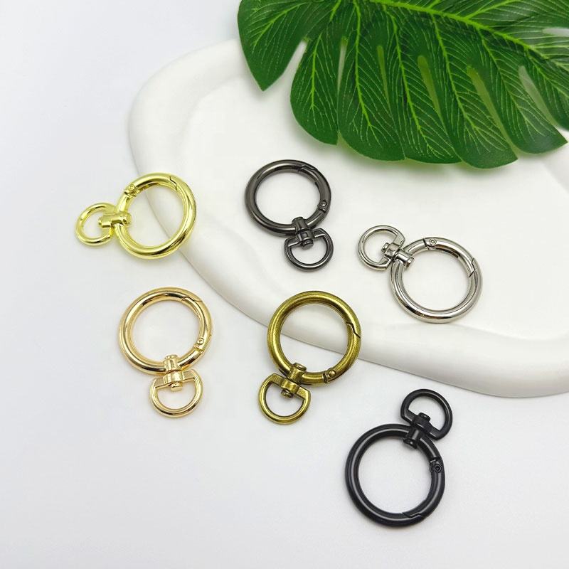 Wholesale Luxury Classic Spring Hook Keychain Swivel Rotating Ring ...