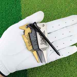 Herramienta 2 en 1 de metal para reparar divots de golf, limpiador de ranuras de palos de golf, tenacillas para green de golf, accesorios - Product Image 6