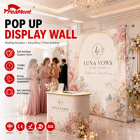 Support de toile de fond élégant FEAMONT pour la décoration de fêtes et les événements célébratoires avec tissu sans plis et installation rapide