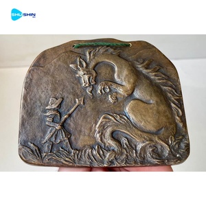 Panel <span class=keywords><strong>de</strong></span> Bajorrelieve <span class=keywords><strong>de</strong></span> Bronce con Diseño <span class=keywords><strong>de</strong></span> León Clásico, <span class=keywords><strong>Escultura</strong></span> Artística Fundida a Mano para Decoración del Hogar - Product Image 6