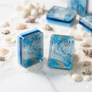 Fichas de Mahjong Acrílicas Americanas de Alta Gama, Originales, Asequibles, de Lujo, con Diseño de <span class=keywords><strong>Sirena</strong></span> en la Misteriosa Zona Marina <span class=keywords><strong>del</strong></span> Océano Azul Tropical, 160 Piezas - Product Image 6