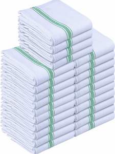 Paños de Cocina Rayados Utopia 200GSM [Paquete de 24 14.96x25.2 Pulgadas] 100% Algodón Súper Absorbentes de Secado Rápido Lavables a Máquina (Verde) - Product Image 2