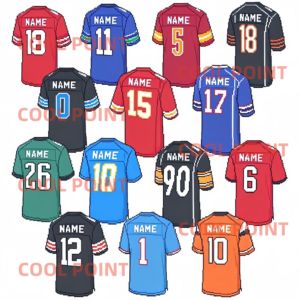 Grosir Jersey baru 2025 pakaian sepak bola Amerika bordir pria kaus Rugby tim semua 32 - Product Image 1