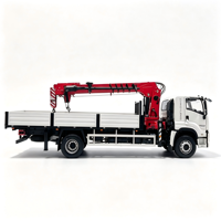 Grue montée sur camion Isuzu 4x2 de 8 tonnes avec nacelle élévatrice pour travaux de réparation municipale
