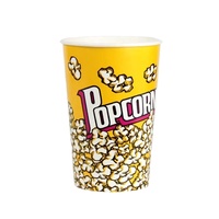 Contenants alimentaires jetables en pâte à papier de haute qualité, personnalisables, à paroi simple, pour popcorn, de la marque Go Packaging