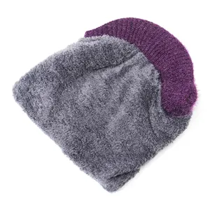 Cappello da donna all'ingrosso in peluche autunno/inverno caldo in acrilico con pelo di coniglio