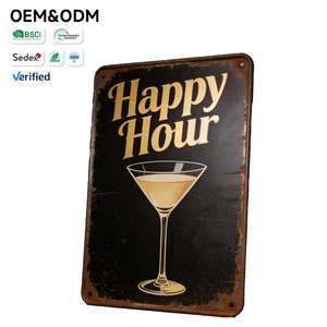 Insegne in Latta Personalizzate Stile Hippie |   Decorazione Vintage Retrò in Metallo per Bar, Offerta Personalizzata all'Ingrosso - Product Image 1