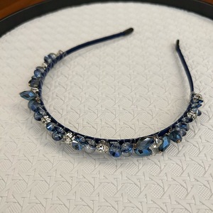 Serre-tête scintillant en strass pour femme, en alliage et tissu, accessoire de mode pour fêtes et mariages - Product Image 5