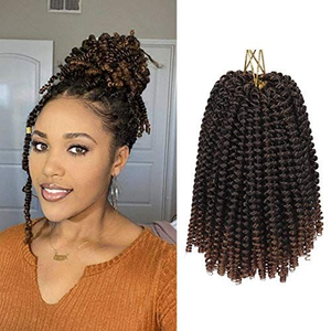 Extensioni per capelli sintetici in fibra resistente alle alte temperature, tinte con tecnica Passion Twist, 30 ciocche, Bomb Twist, Bounce Curly, Spring Twist, per unghie e crochet - Product Image 3
