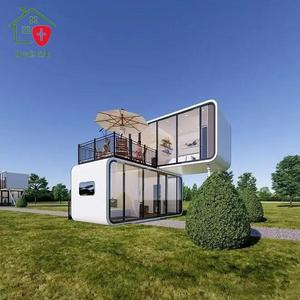 Maison préfabriquée moderne en panneaux sandwich Apple Capsule, étanche, extensible, mobile, petite maison pour le camping en plein air, le bureau ou la villa - Product Image 5