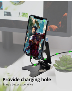 Soporte de teléfono Simr Soporte de escritorio de aleación de aluminio Soporte de teléfono de escritorio perezoso de tableta portátil de doble pliegue - Product Image 2