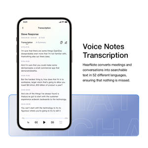 Hearit. AI Ultra-Ligero 36G AI Grabadora de voz con ChatGPT 2000H Producto inteligente en espera para periodistas Investigadores Trabajo de campo - Product Image 3