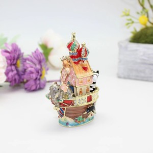 Shinnygifts Arnold กล่องเครื่องประดับเคลือบสำหรับเด็กกล่องเครื่องประดับโลหะที่ไม่ซ้ำกันสัตว์กล่องใส่เครื่องประดับบานพับสำหรับเด็กไอเดียของขวัญรูปแกะสลัก - Product Image 4
