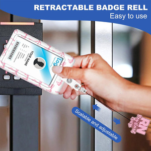 Badge Scroll Holder ID Name Retractable <b>Clip</b> Shiny Nurse RN Easy-Pull <b>Buckle</b> Bow Card Holder Gift for Gifts - Product Image 4