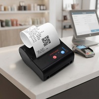 Imprimante thermique portable de reçus et codes-barres de 80 mm avec Bluetooth sans fil, mini-imprimante pratique pour étiquettes et autocollants