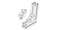 Connecteur d'accessoires de profilé en aluminium à support 90 degrés 40*40 avec pièces à angle fort bilatéral pour profilés en aluminium 4040
