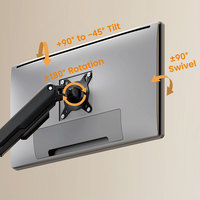 LDT112-C012E 17 "-32" 9kg support de bras de moniteur de ressort mécanique économique support d'ordinateur support de moniteur réglable en hauteur