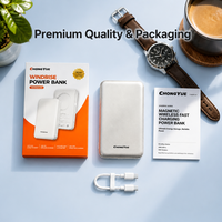 Chargeur portable 10000mAh magnétique sans fil 30W USB-C 15W à charge rapide, batterie externe testée CE FCC RoHS UL2056, solution ODM