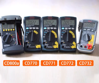 Multimeter Digital Presisi Tinggi CD770/771/772/732 Auto-Ranging untuk Laboratorium Perawatan Industri