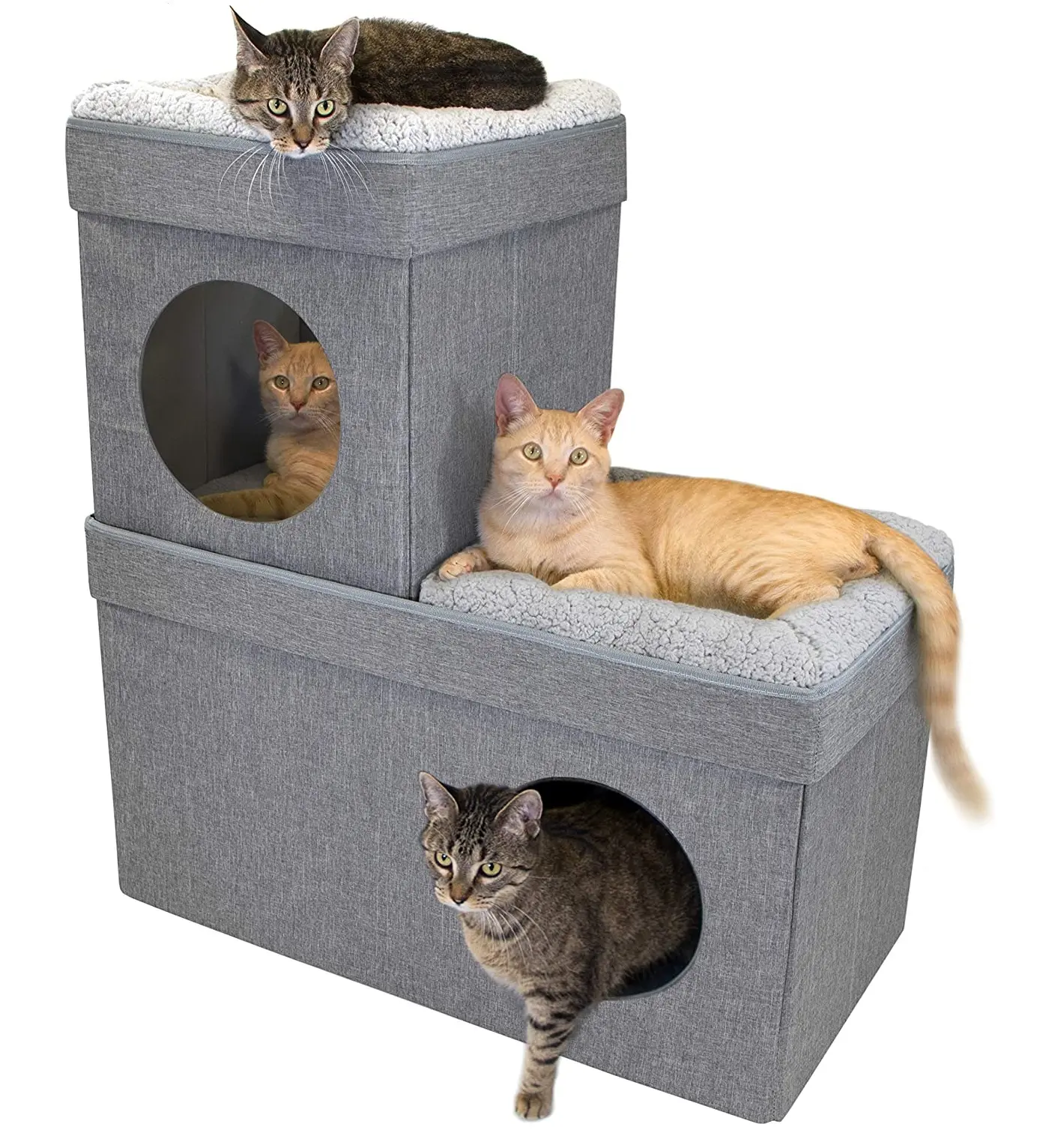 2 in 1 작은 개 침대 고양이 텐트 오두막 동굴 침대 접이식 고양이 집 실내 고양이 Casa para gatos con cama