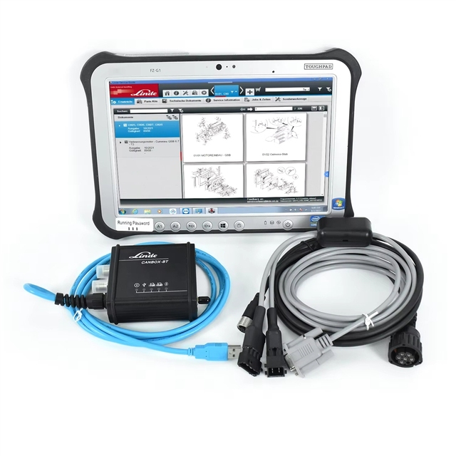(bssy)CanBox Pathfinder for Linde Forklift Diagnostic Tool and FZG1 Tablet Toughbook Truck Doctor BT USB