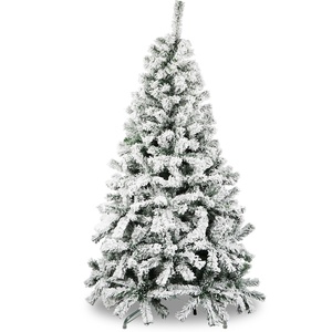 Albero di Natale Artificiale OurWarm OutdoorWholesale Verde 6FT in PVC con Neve, Preilluminato, Pop-up, con Anima in Pino Bianco - Product Image 3