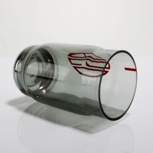 Abat-jour en <span class=keywords><strong>verre</strong></span> borosilicate 3.3 fait main OEM, couleurs, dôme, gris <span class=keywords><strong>fumé</strong></span>, avec logo personnalisé et bord poli pour éclairage intérieur - Product Image 5