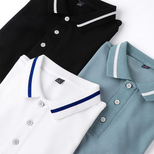 <span class=keywords><strong>Polos</strong></span> de algodón de alta calidad para <span class=keywords><strong>hombre</strong></span>, camisetas de manga corta para Golf, camisetas de peso pesado de negocios de Color puro para <span class=keywords><strong>hombre</strong></span>, camisetas - Product Image 3