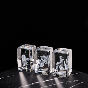 Jy Hot Bán pha lê thủ công mỹ nghệ K9 pha lê 3D laser khắc mười hai chòm sao khối thủy tinh trống <span class=keywords><strong>Cube</strong></span> với Hộp quà tặng - Product Image 4