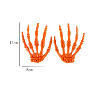 Ensemble de Décorations Squelette d'Halloween Mini Squelettes Entiers Suspendus Ornements Os de Mains en Plastique Accessoires BS067
