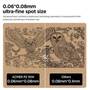 Grabador Láser ACEMR P2 de 10W, Precisión Profunda 3D, Alta Velocidad, Tamaño de Punto Ultrafino de 0.06*0.08mm para Madera y Cuero - Product Image 4