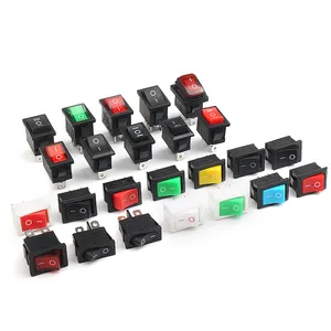 21x15 мм DPDT кнопка выключения на 6-контактных рокерных переключателях 250 В 6А черный пластик
