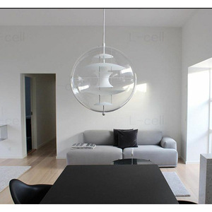 For Verpan VPGlobe Danish Designer Iron Chandelier Nordic Style Globe <b>Light</b> Fixture for Home for Living Room <b>Dining</b> Table or Bar - Product Image 2