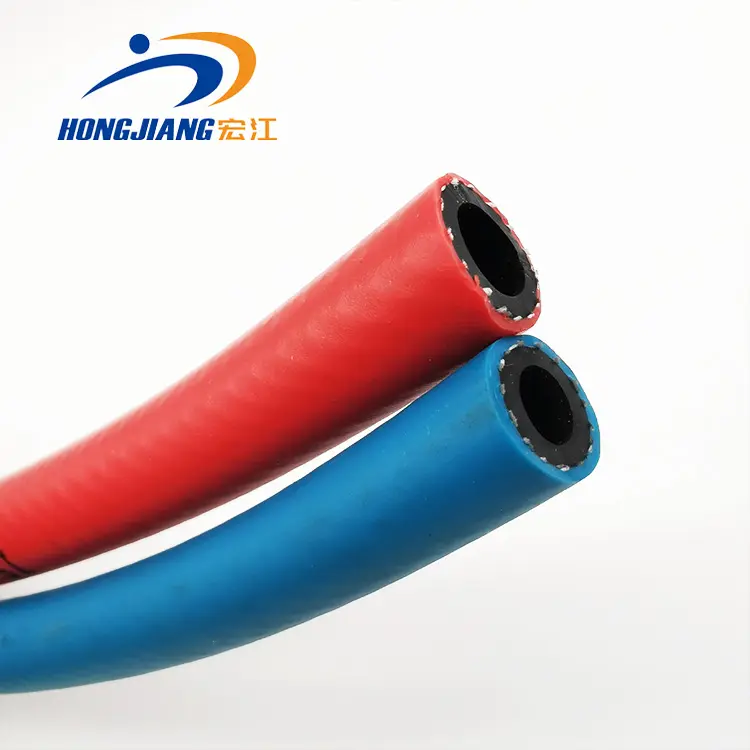 Linh Hoạt Áp Lực Cao PVC Sợi Bện Ống Lpg Khí Không Khí Nước Vườn Hose 3/8 1/2Inch 5/8 3/4Inch Sợi Gia Cố PVC Ống