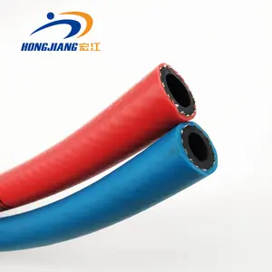 Selang kepang serat pvc tekanan tinggi fleksibel selang taman air gas lpg 3/8 1/2 inci 5/8 3/4 inci selang pvc diperkuat serat