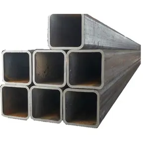 Tuyau soudé en acier au carbone noir ASTM A500, tube carré et rectangulaire en acier pour la construction
