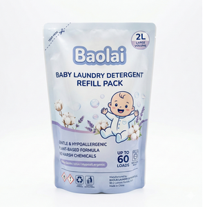 Pochettes souples personnalisées avec bec verseur pour shampoing, liquide vaisselle, lessive et savon liquide, 650 ml et 2 L - Product Image 5